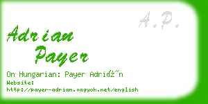 adrian payer business card